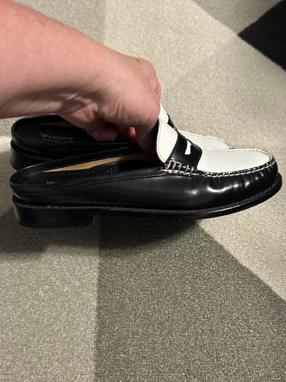 G.H.BASS Leather Weejuns® Wynn Mules Tuxedo Preppy *READ DESCRIPTION Women's 6.5 - Picture 2 of 16